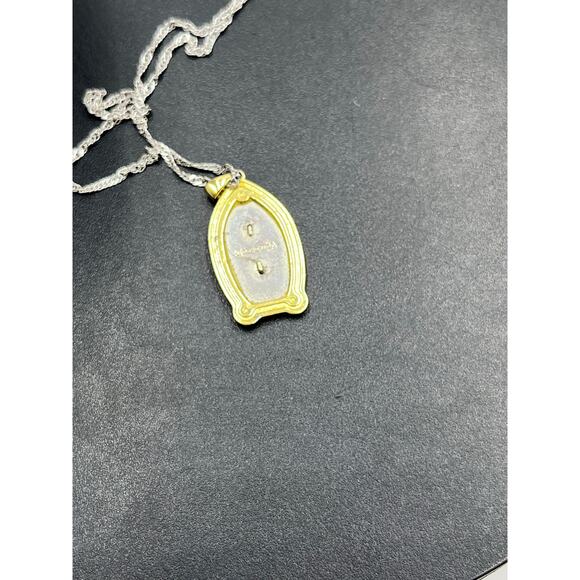 N 925 Sterling Silver Vermeil Our Lady of Guadalupe Pendant and Singapore chain. - Picture 9 of 10